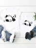 Dopasowanie rodzinne stroje Panda miłosne rodzina pasują do strojów Kobiety Dziecko Dziecko Summer MAMA MAMA Dziewczyna chłopiec matka koszulka koszulka T-shirt ubrania ubrania R230810