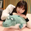 Stuffed Plush Animals Simulation Fat Round Crocodile Fish Plush Toys Stuffed Lifelike Animal Doll Soft Cute Gift for Kid Girl