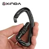 Rock Protection XINDA Outdoor Rock Climbing Carabiner 22KN Safety Lock Aluminum alloy Spring-loaded Gate Buckle Survive Protective Equipment HKD230810