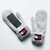 Осень сплошные цветные перчатки европейские американские дизайнеры для мужчин женская сенсорная перчатка зимняя модная мобильная смартфон пять рукавов пальца
