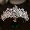 Jóias para cabelo de casamento Luxo Crysta Pearl Crowns Tiaras Baroque Crown Tiara Para Mulheres Noiva Concurso Prom Diadema Acessórios 230809