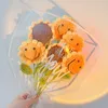 Decoratieve bloemen Afgewerkte Zonnebloem Haak Zelfgemaakte Bloem Hand Gebreide Handwerk Geschenken voor Liefhebbers Leraren Dag Cadeau Girasoles