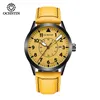 Wristwatches OCHSTIN Mens Fashion Luxury Mechanical Automatic Skeleton Watch Transparent Back Cover Creative Design With Yellow Calendar