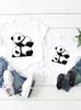 Roupas combinando para a família Roupas combinando para a família Panda Mulheres Criança Criança Verão Mãe Mama Menina Menino Mãe Filha Filho Camiseta Roupas Roupas