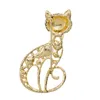 Stift broscher söt katt brosch fjäril strass kvinnor legering djur stift kristallkors lapel stift krage knapp party klänning tillbehör hkd230807