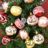Inne imprezy imprezy 9pcsbox 6cm Rose Gold Boin Ball Dekoracja Elk Santa Christmas Balls Wiselan na Xmas Tree Home Ornament Rok 230809