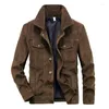 Vestes pour hommes 2023 veste en velours côtelé rétro doux Bomber automne solide Style Safari manteau mode pilote hommes