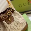 bolso de mano Diseñador de lujo Bolsos de cubo de bambú bolso de mujer monederos marrón Titular de la tarjeta con cordón Bolso de hombro de cuero genuino hombres bandolera bolsos de moda Bolso