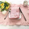 Table Napkin 2pcs 30x45cm Pink Garden Linen Napkins Placemats Mats El Airbnb Restaurant Housewarming Gift Wedding