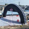 Utomhusuppblåsbart däck Arch Gear Track Archway -ingång med banner för sport eller tävling