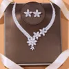 Zestawy biżuterii ślubnej Stonefans cyrkon Naszyjnik i kolczyki Zestaw dla kobiet mody w Nigeria Party Prezent 230809