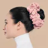 Scarves Cross-Border Malaysia Pearl Chiffon Large Intestine Hair Ring Bandeau Solid Color Base Headdress Flower Scarf Accessor