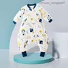 Pajamas 2023 Baby Cartoon Splist Leg Leg Bag Bag Bag Bage مع أكيام قابلة للفصل مناسبة للبنين الفتيات الأطفال أكياس نوم الخريف والشتاء Z230810