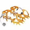 Rock Protection BRS 14 Teeth Claws Crampons Shoes Ice Crampons Snow Non slip Cover Ice Gripper Manganese Steel Outdoor Ski Ice Climbing S1 S3 HKD230810