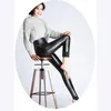 Pants Autumn Winter Soft PU Leather Pant Women Velvet Faux Warm Elastic Skinny Trouser Pencil Legging Plus Size