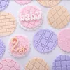 Formy do pieczenia 1PCS impreza Baby Shower Cookie Forma Fondant lukier Exposser Cutter Biscuit Caking Stamp