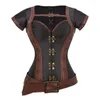 Shapers da donna Steampunk Corsetto sexy da donna con scialle a coppa Top Abiti punk gotici Bustini retrò Body Shaper Overbust Corsetto Taglie forti