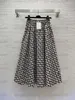 Damesrok Designerrokken Elegante damesjurk Luxe merk katoen All-over print Hoge taille Lange halve rok 2 kleuren Ontwerpers Dameskleding 55