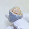 Gioielli designer gioielli personalizzati 925 anello moissanite in argento sterling vvs diamond hop hop a due colori anello cardiaco