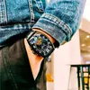 Zegarek na rękę na rękę ze ręką ze ręką skórzane zegarki mechaniczne Mężczyzn Wodoodporny sport Montre Homme -Sale Produkt