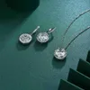 Naszyjniki wiszące okrągłe wycięcie 11 mm moissanite Diamond wisiorek 925 srebrny impreza wisiorka ślubna naszyjnik dla kobiet