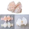 Accessori per capelli Baby Princess Copricapo Turban Bow Fascia per capelli Fiocchi in pizzo per bambini Copricapo carino