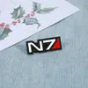 Pins Brooches Game Mass Effect Pins Brooches N7 Ювелирные изделия для Badge Badge Badge Collection Collection HKD230807