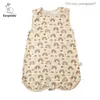 Pyjamas Kangobaby #my Soft Life # Summer Breattable Sleeveless Baby Plain Cotton Sleeping Bag Super Baby Tank Top Z230810