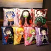 2 Arada 1 Anime Demon Slayer Peluş Yastık Kimetsu Hayır Yaiba Tanjirou Nezuko Zenitsu Dolgulu Yastık Sevimli Yastık Manga Yorgan Bebek Oyuncak T230810