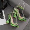 Сексуальные сандалии с открытым носком на высоком каблуке, женская вечерние, свадебные и банкетные, удобная обувь, модные туфли-лодочки с ремешком и пряжкой, Zapatos Mujer