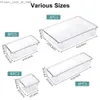 25 pieces transparent storage box desktop drawer organizer set plastic bathroom storage makeup organizer transparent Bins kitchen gadgets Z230811