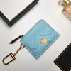 Luxury Designer Wallet Marmont 4 card slot Credit id card Coin Purses Women Leather keychain card holder mens wholesale Key Wallets quilted Clutch gift small purse