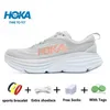 Hoka Мужчины Женщины Кроссовки Hokas ONE Clifton Bondi 8 Черный Белый Амортизирующий Дорожный Углерод x2 Дизайнерские Кроссовки Скалолазание Бегун Открытый Кроссовки Ходьба