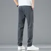 Pantalons pour hommes été grande taille tissu Lyocell extensible respirant jambe droite affaires pantalon décontracté séchage rapide pantalon élastique 230809