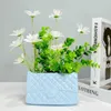 ハンドバッグ花瓶の花の包装箱セラミックバッグ形の植木鉢のための植木鉢