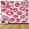 Tapestries Red Lips Tapestry Abstract Lady Lip Pattern Tapestry Fashion Sexy Tapestries Decorative Bedroom Living Room Dorm Wall Hanging R230810