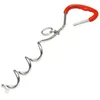 Dog Collars Chain Ring Stakes For Grounds Anchors Heavy Duty Spiral Pile Metal Dogs Alloy Steel