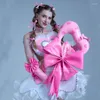 Scene Wear Women Party Gogo Costume Cute Blue Pink Leather Top Tutu kjol Jazz Dance Clothing Rave Outfit Performance XS6433