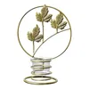 Portacandele Tealight Supporto in metallo dorato geometrico con tazze votive in vetro Estetica domestica Decor Tavolo decorativo