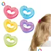 Hair Accessories Ins Fashion Women Ribbon Elegant Heart Claws Sweet Candy Clips Hairstyle Makeup Headband Hairpin 1845 Drop Delivery Dhhtx