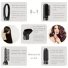 5-in-1 Hair Dryer Brush - One Step Hair Blowout Volumizer for Straightening, Curling, Drying, Combing - Hot Air Brush Hair Styler for Smooth and Healthy Hair