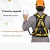 Rock Protection Aerial Work Safety Harness Lanyard on Back Fall Protection Belt Electrician Construction Climb A Mountain Outdoor Safety Belt HKD230810