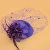 Akcesoria do włosów Baby dziewczyna Vintage Flower Mesh Clip Child Fascynator Top Hat Clips Party Wedding Costume Koktajl Koktajl 230810