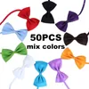 Dog Apparel 50pcs Formal Bow Tie Wedding Collar Party Grooming Bows Small Cat Accessories Adjustable Puppy Bowties Pet Supplies