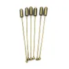 Pins Brooches 10Pcs Brooches Safety Pins With Rubber Hat Copper Ball Silver Gold Bronze Color Jewelry Crafts DIY Making Accessories 6.1cm HKD230807