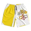 Shorts pour hommes Maillots de bain pour hommes Drapeau Carte de la Cité du Vatican Maillots de bain pour hommes Maillot de bain Homme Vêtements de plage Pantalons courts Bermudes Boardshorts