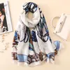 Foulards mode 2023 Bandana luxe foulard femme marque foulard en soie plaine châle haute qualité impression Hijab pour cadeau