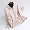 OC000235# 가을과 겨울 재킷 여성 양모 코트 여성의 짧은 스타일의 양면 캐시미어 대비 테두리 커스터마이징