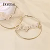 Hoop Huggie Doremi loded Out Bling Name kolczyki Niestandardowe imiona obręczy Personalizowane kolczyki