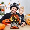 Decorative Objects Halloween Advent Calendar Home Decorations Wooden Crafts Bedroom Haunted House Desktop Decoration Accessories Coffin 230809